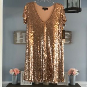 Stunning Gold Sequin Shift